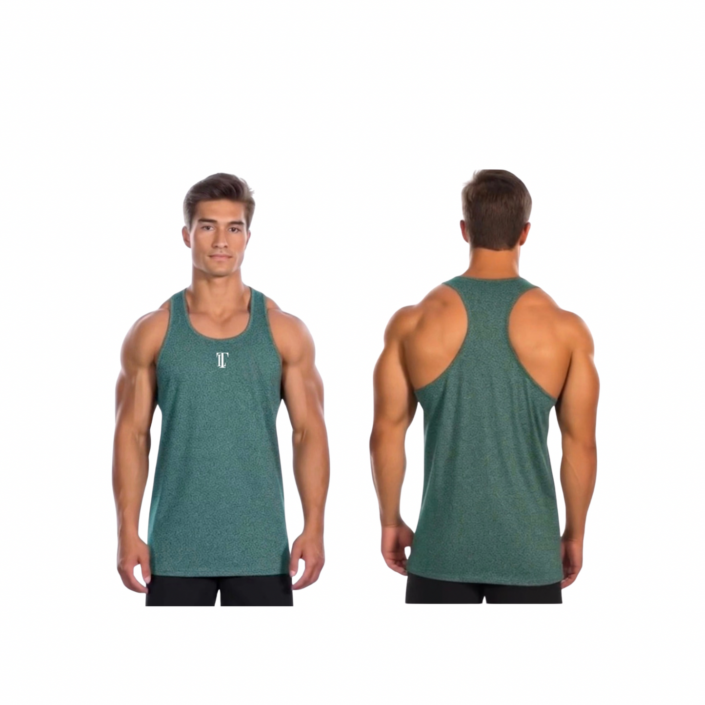 CoachXGrind™ | 
The Lifterwear™ Tank Top | Premium Performance Gymwear for Men| Heather Emerald Green
