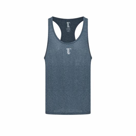 CoachXGrind™ | 
The Lifterwear™ Tank Top | Premium Performance Gymwear for Men| Heather Emerald Blue