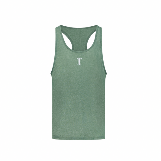 CoachXGrind™ | 
The Lifterwear™ Tank Top | Premium Performance Gymwear for Men| Heather Emerald Green